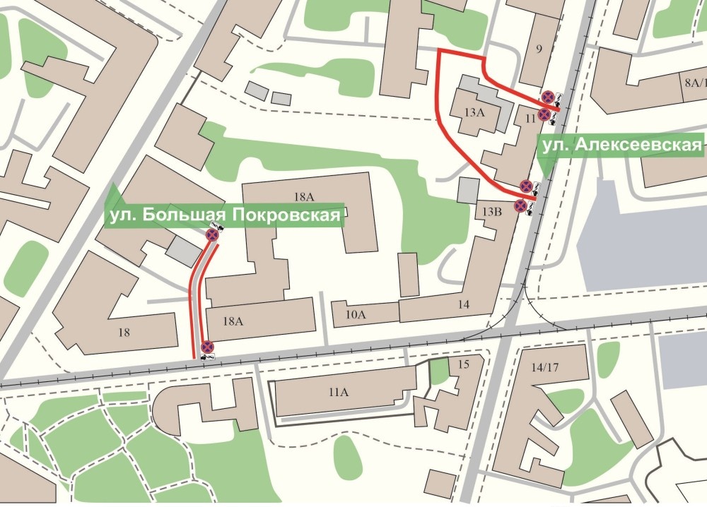    Парковку запретят на местных проездах Б. Покровской в Нижнем Новгороде