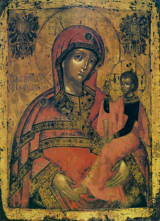 Шуйско-Смоленская икона Божией Матери из музея Холуйского искусства. Фото из открытых источников.