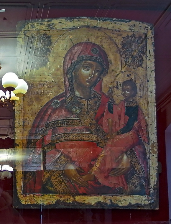 Шуйско-Смоленская икона Божией Матери из музея Холуйского искусства. Фото автора.