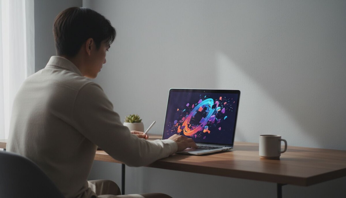 Создание изображения с помощью нейросети в рабочей обстановке.