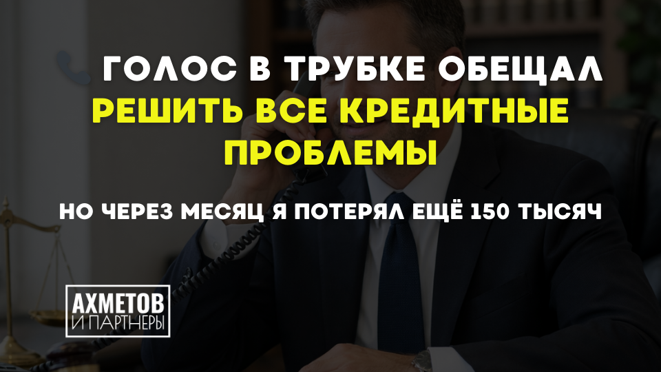 📞 Голос в трубке обещал решить все кредитные проблемы. Но через месяц я потерял ещё 150 тысяч