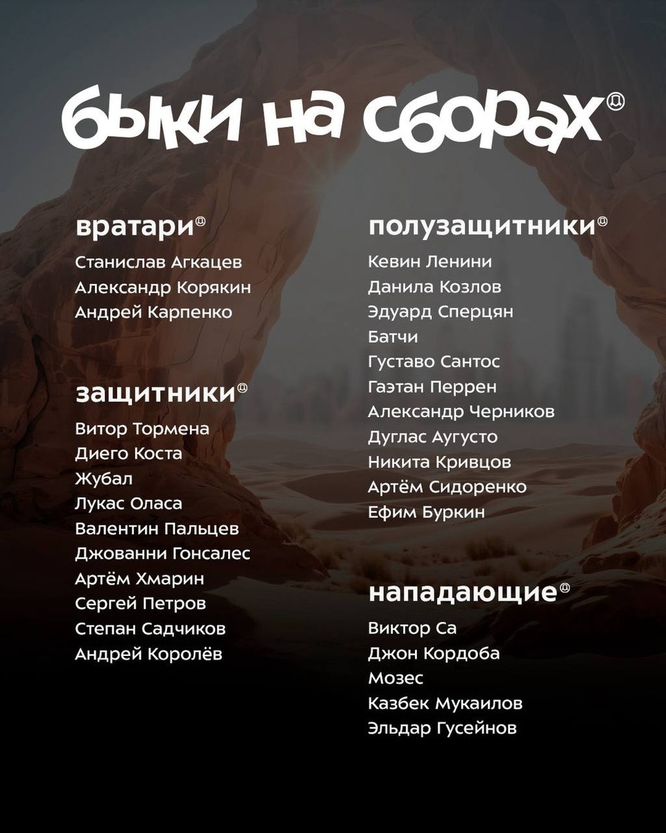    Список игроков, отправившихся на сборы в ОАЭ. Фото: ФК "Краснодар"