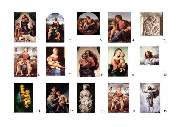 Последовательность пятнадцати изображений Мадонны