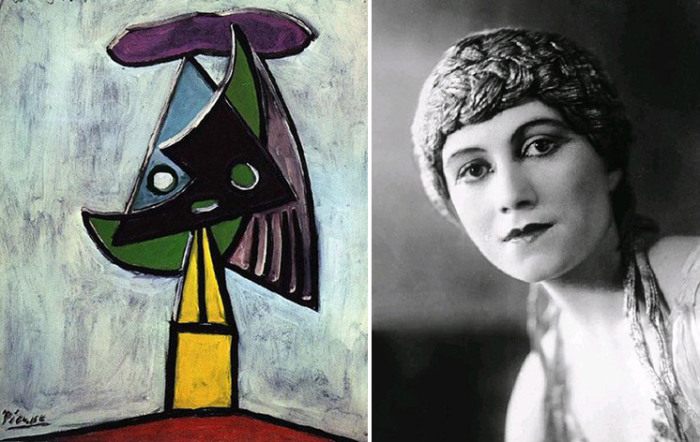 Ольга Хохлова и ее портрет 