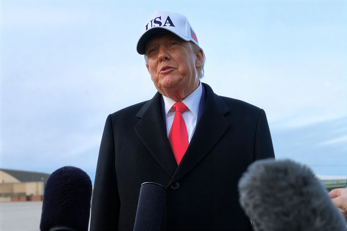 Президент Дональд Трамп беседует с журналистами на объединенной военной базе Эндрюс 13 января 2026 года в штате Мэриленд. | AP/Evan Vucci