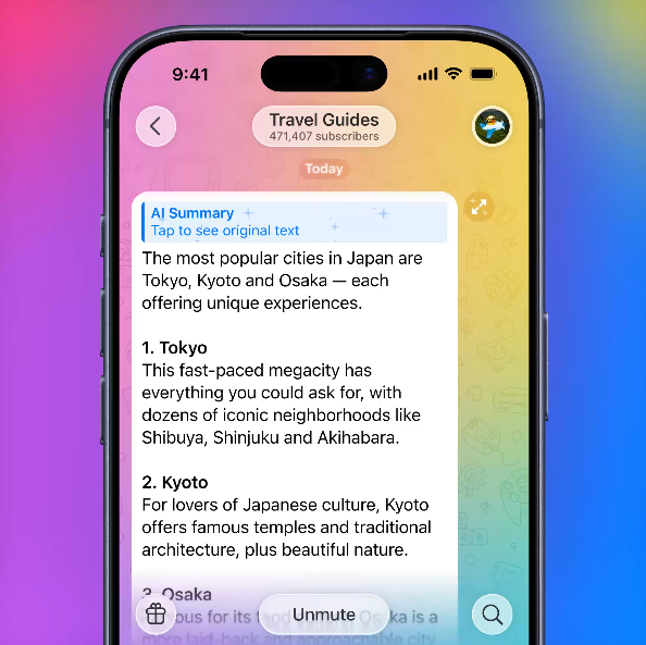 Источник: https://telegram.org/blog/new-design-ai-summaries/ru