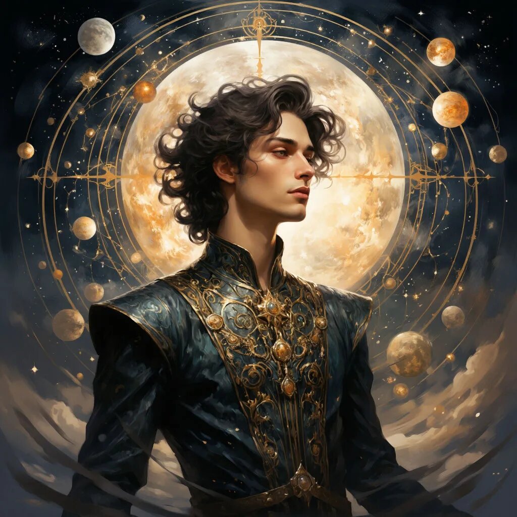 Астрология. Иллюстрация сгенерирована нейросетью