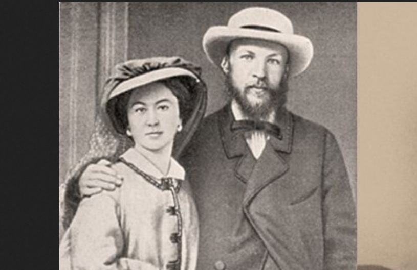 Дмитрий Менделеев со своей женой Анной