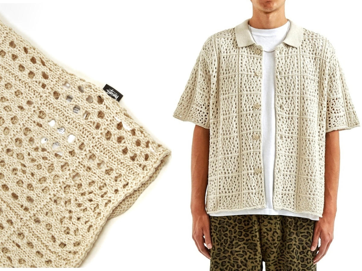 Ажурная мужская рубашка от американского бренда Stussy