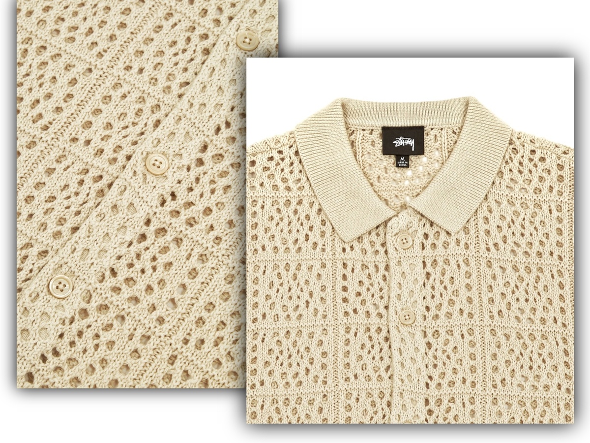 Ажурная вязаная рубашка от американского бренда
