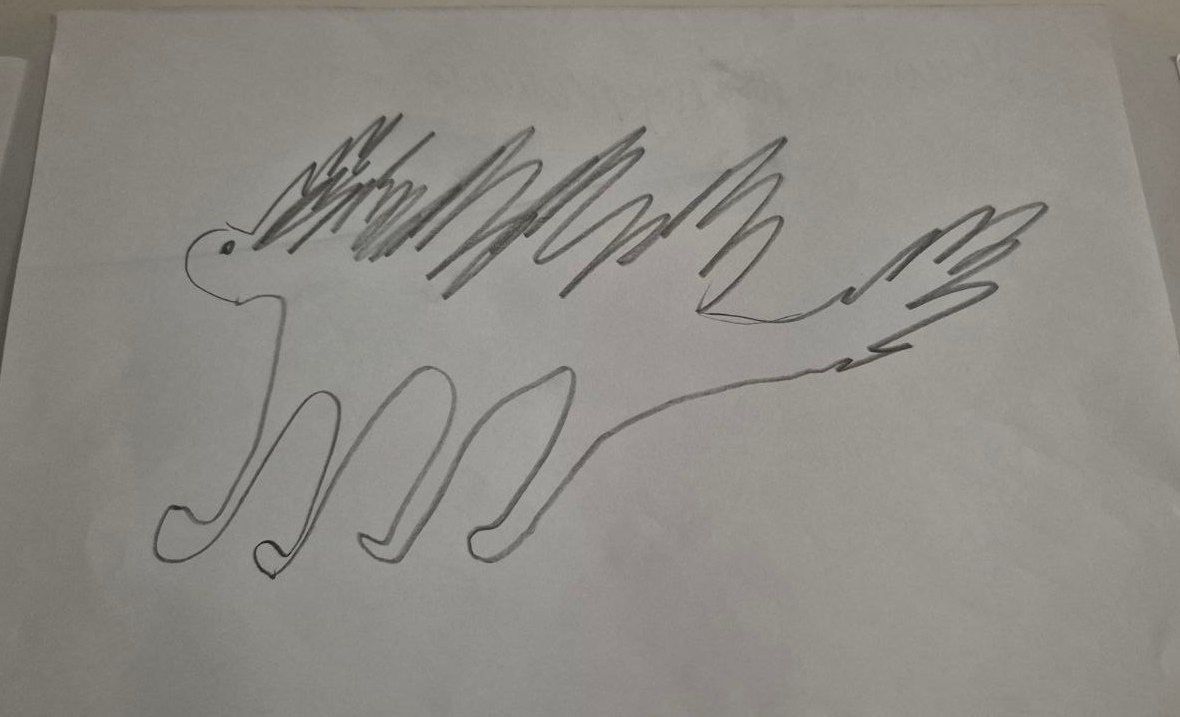 Рисунок, который я увидела на одной выставке детского рисунка. Это Огненная Лошадь, если вы не узнали:))