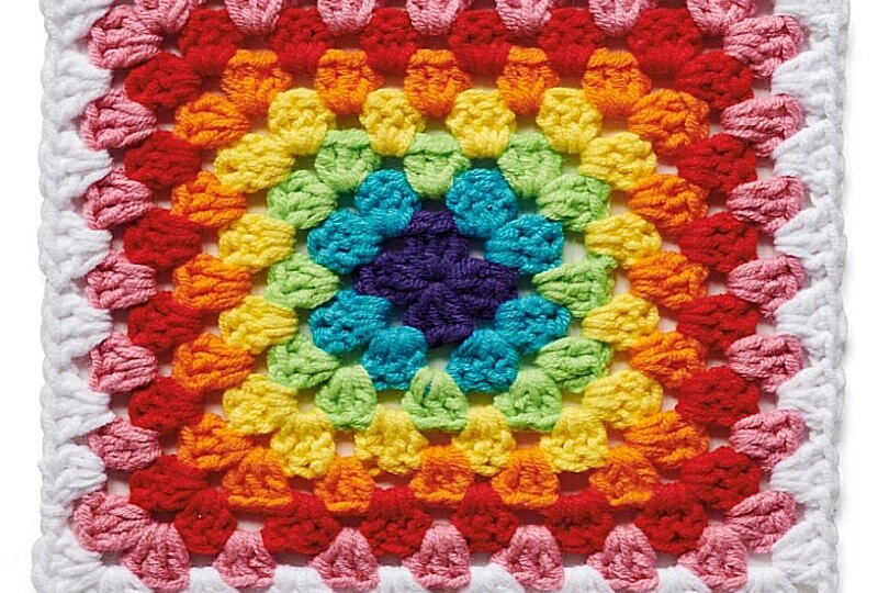 Подробное описание по вязанию Бабушкиного квадрата