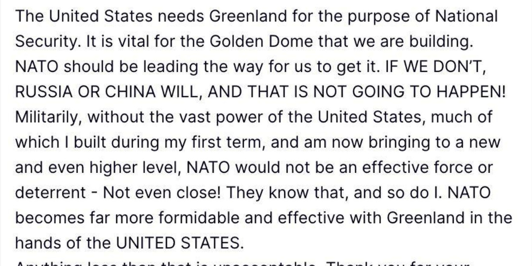 США нужна Гренландия ради национальной безопасности