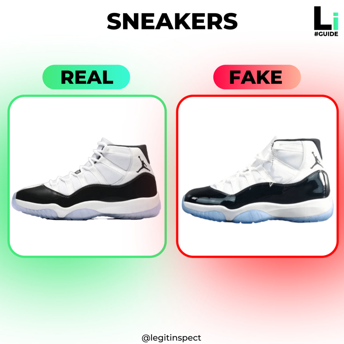 Общий вид: у оригинала уникальный гармоничный силуэт, у фейка — нарушенные пропорции