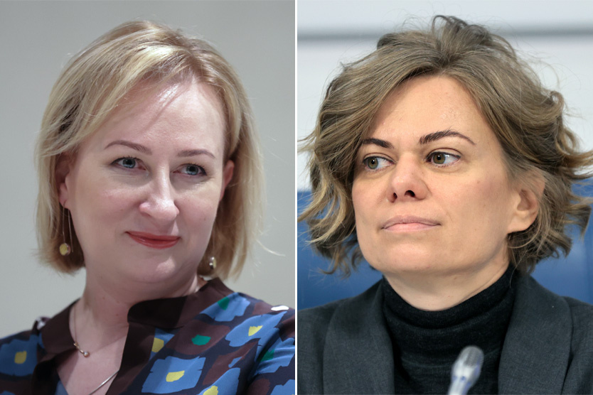     Ольга Галактионова и Екатерина Проничева     
Фото: Михаил Синицын / ТАСС; Александр Щербак / ТАСС