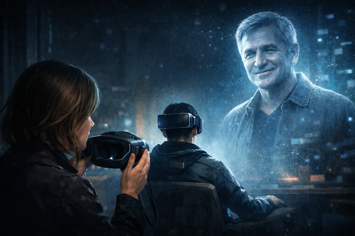 Сцена разговора в виртуальной реальности