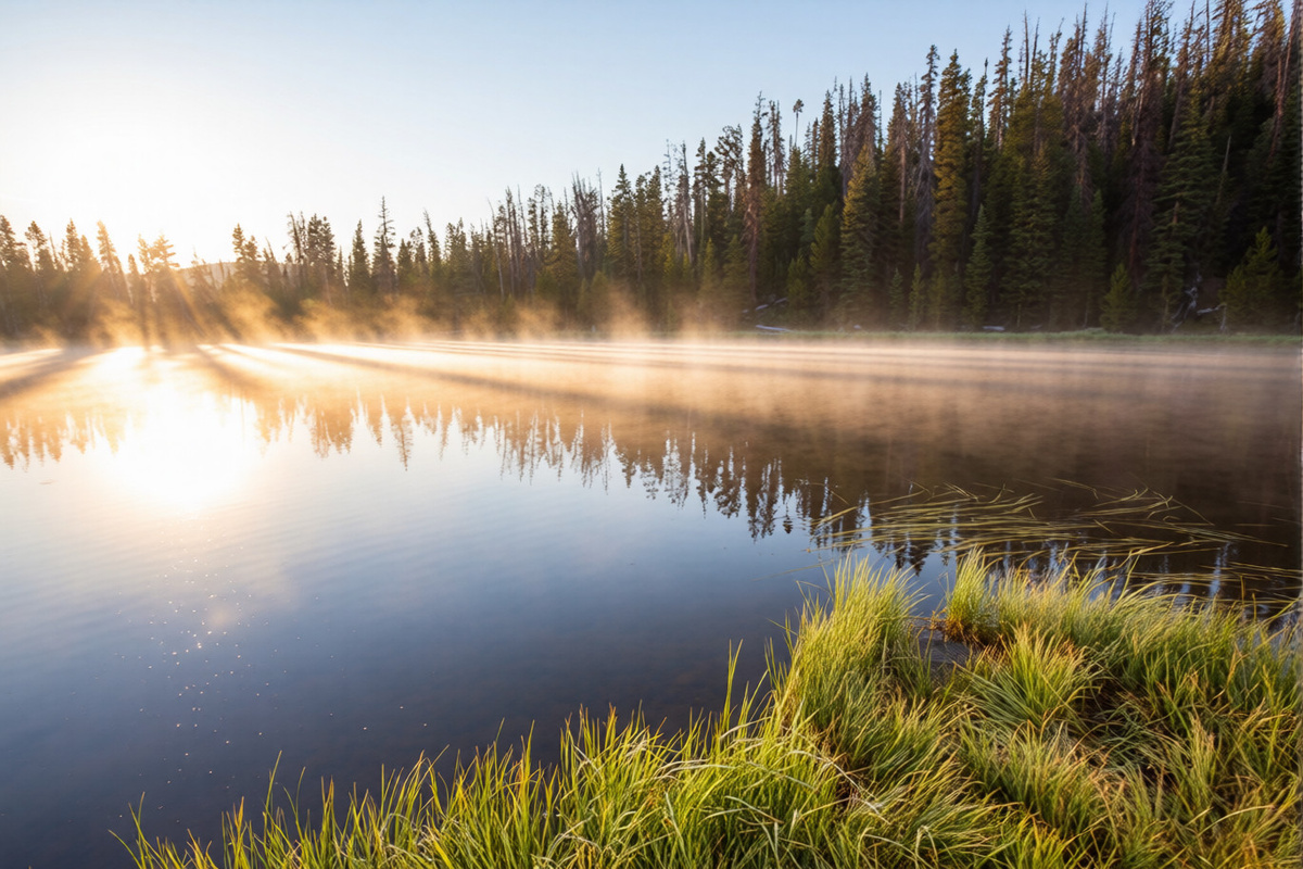Адово озеро на рассвете.