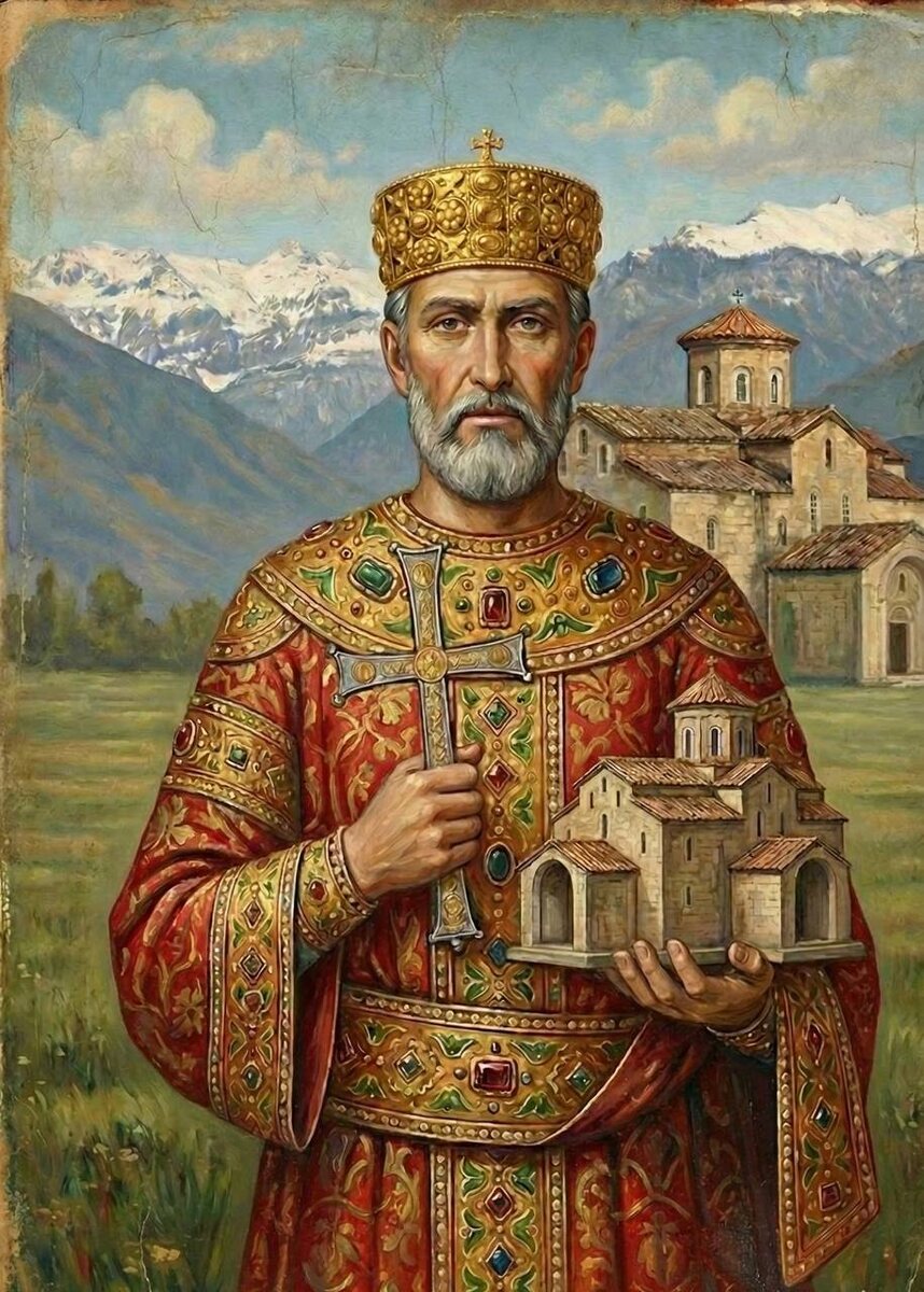 На основании известных исторических данных с помощью искусственного интеллекта был воссоздан портрет абхазского царя Георгия II. Георгий II (абх. Гьаргь II; † 957 г.) ‒ царь Абхазии, правивший с 923 по 957 год. Он унаследовал престол от своего отца, царя Константина III. Несмотря на обладание титулом Аҧсҳа (царь абхазов) и сохранение государственной независимости, в византийских источниках он также признавался под титулом греч. ἐξουσιαστής ‒ «властелин». Автор проекта ‒ иеродиакон Давид (Сарсания).