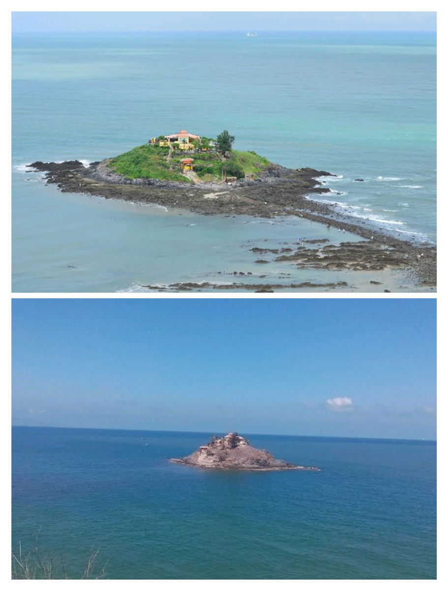 Это один и тот же остров. Но море постоянно играет с ним и с людьми. 