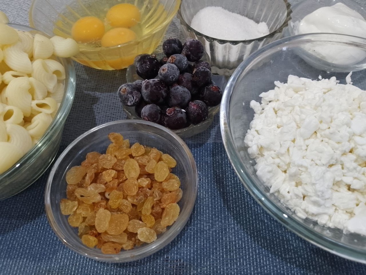 Ингредиенты для приготовления запеканки