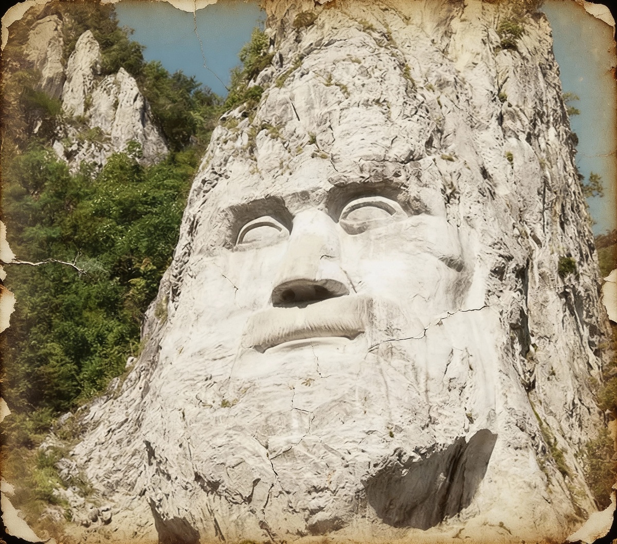 Изображение царя Децебала , высеченное в скале