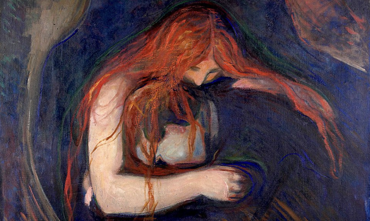 / Эдвард Мунк. «Вампир» (фрагмент). 1895 г./