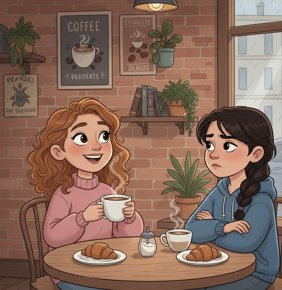 Девочки обсуждают дела