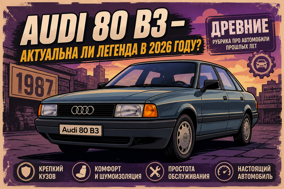 Обложка Audi 80 — актуальна ли легенда в 2026