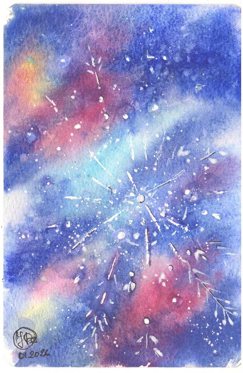 Снежинка. Вот так мне видится мир, когда все засыпает снегом и сверкает сквозь прищуренные ресницы.