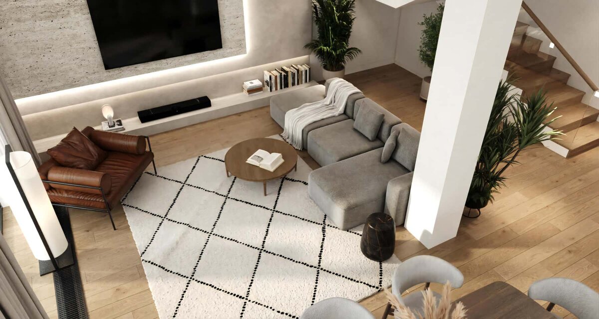 Дизайн гостиной в скандинавском стиле