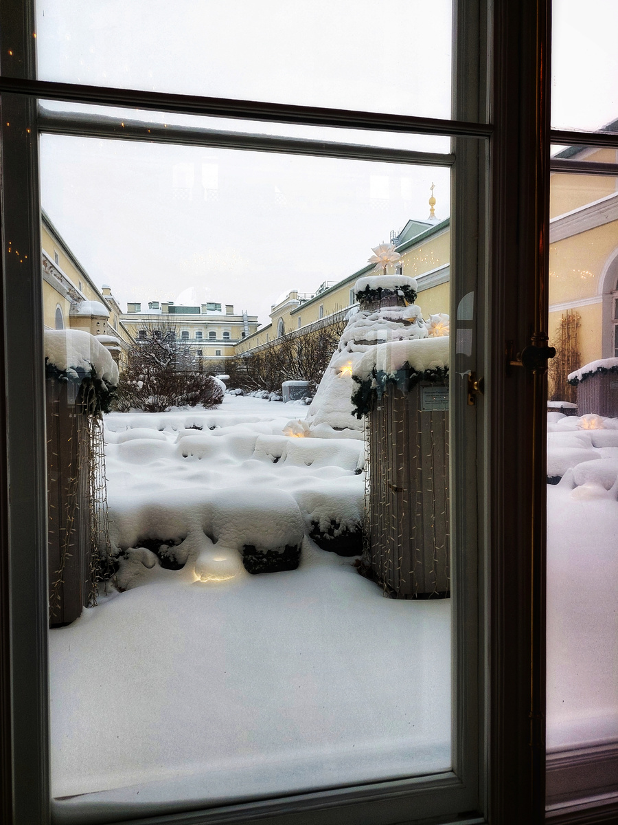 Вид из окна Эрмитажа на сад