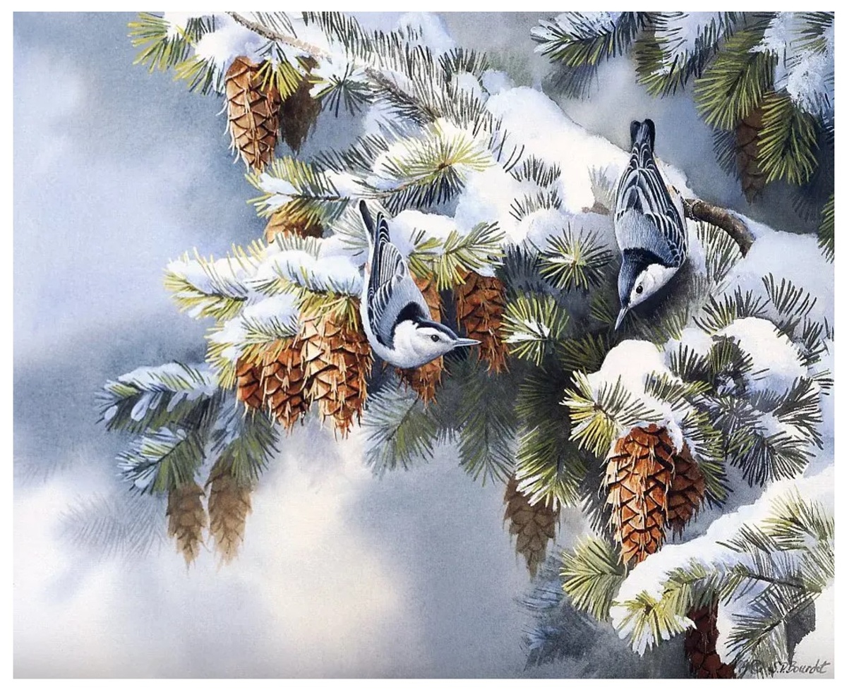 Сьюзан Бурде. Первый снег – поползень.
https://artchive.ru/artists/5920~S'juzan_Bordet/works/226920~Pervyj_sneg_popolzen'
