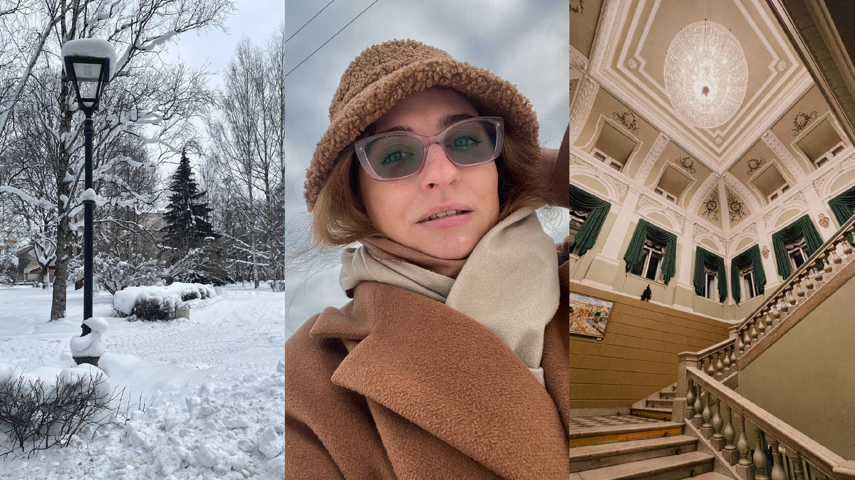 Фото о том, что SPF нужен даже зимой в Питере, очки самозатемнились, почувствовав ультрафиолет