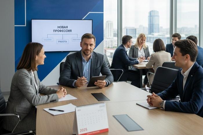 Тысячи россиян в 2025 году получили новую профессию и работу благодаря государству. Обложка © Nano Banana AI