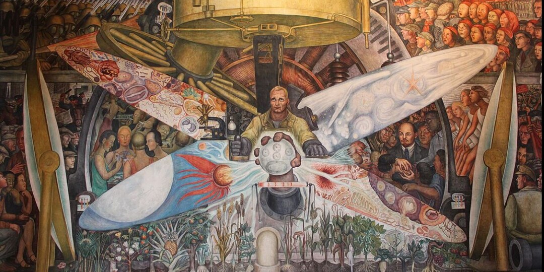 Рокфеллер против  Диего Ривера " Человек - повелитель Вселенной "