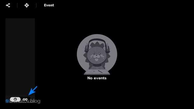    Раздел постоянных событий с иконкой бесконечности