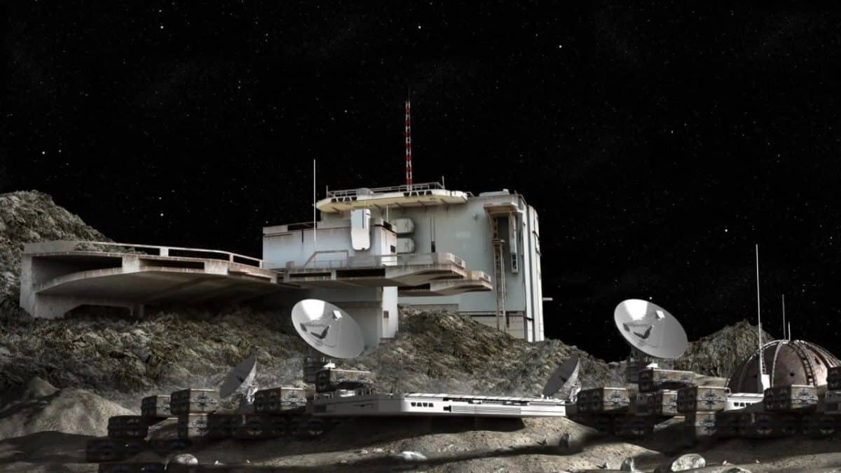    Художественное изображение базы на Луне с реактором / © Getty Images