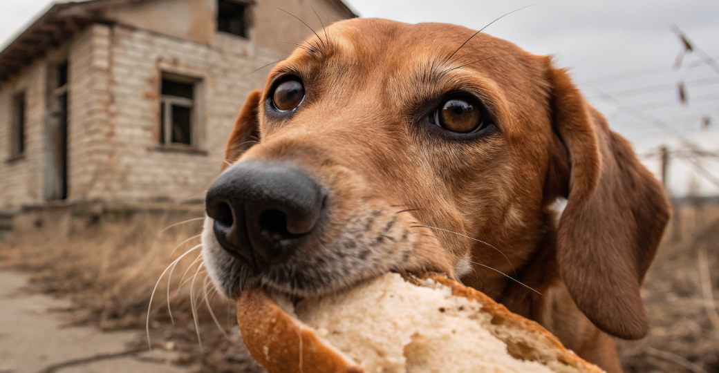 Люди изумились: собака в заброшенном доме кормила вовсе не щенят