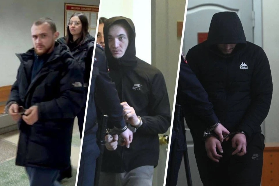Эдуард Шафиков (слева), Николай Силов и Эльнар Гаан. Фото: Ленинский районный суд/Ольга Юшкова «КП»