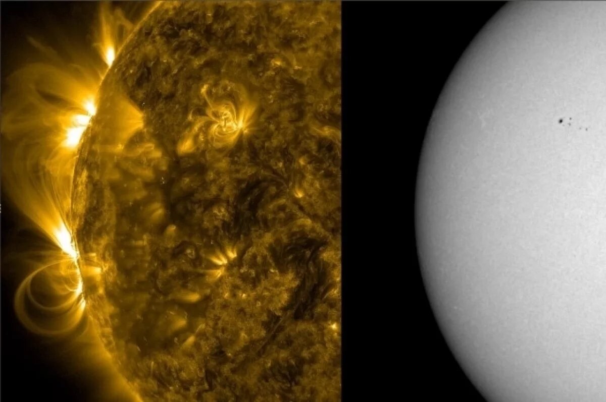    На видимой стороне Солнца почти нет пятен, но что скрывается за левым краем
