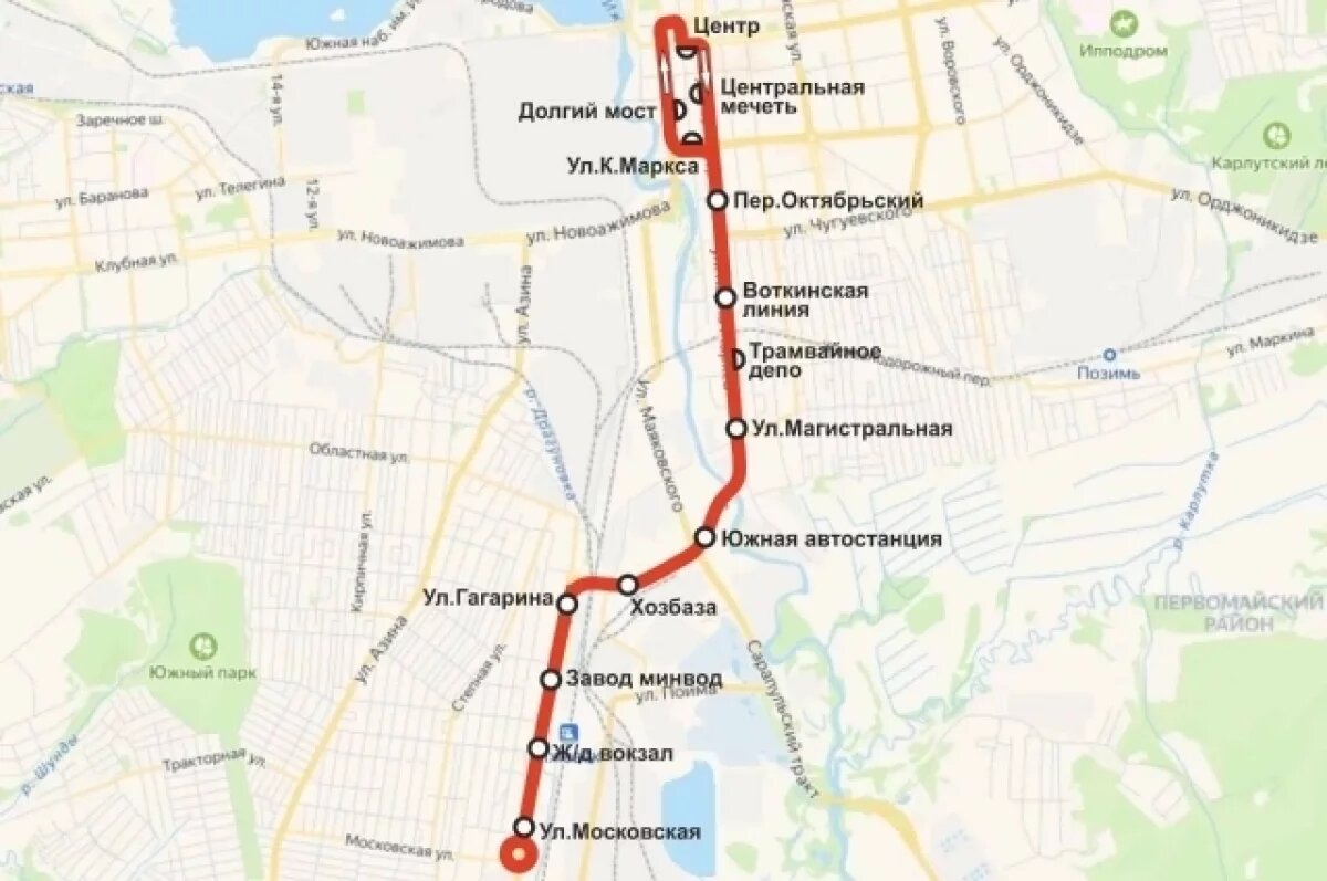    15 января в Ижевске автобусы будут выполнять трамвайные маршруты