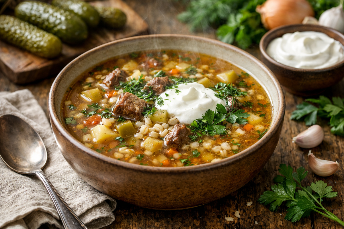 Суп рассольник классический