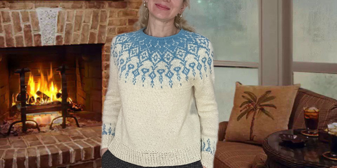 Джемпер «Зимние узоры»/ Описание 🧶
