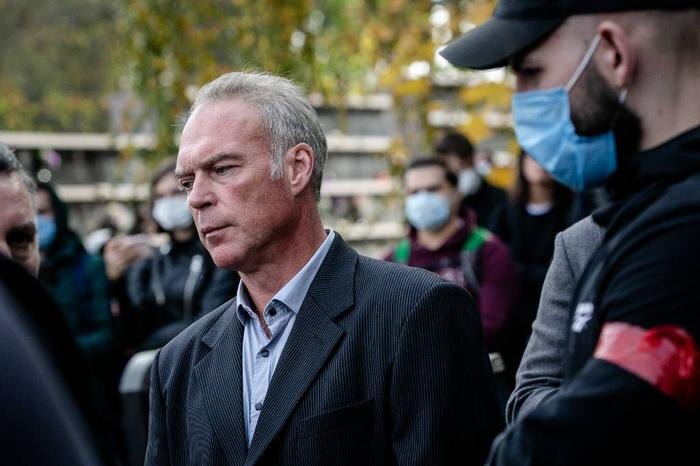 Сергей Марцинкевич на похоронах Тесака. Обложка © ТАСС / URA.RU / Andreyev Vladimir