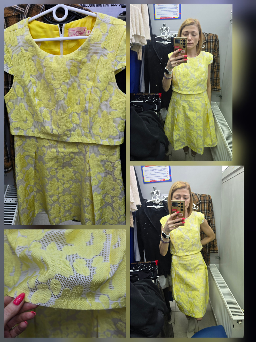 Велико .На самом деле я много всего примеряю , даже если не рассматриваю для покупки.  Просто так , любопытства ради из-за кроя или цвета. Здесь мне понравился цвет.  