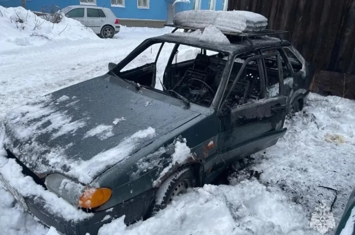    Сгоревший в Кимрах автомобиль подожгли