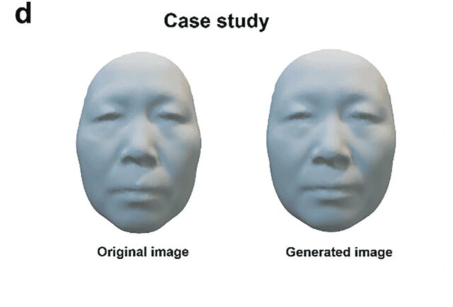 Слева — отсканированное лицо человека. Справа — 3D-модель, созданная на основе ДНК (Фото: zmescience.com)

