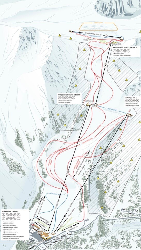 Карта трасс «Чимбулака»