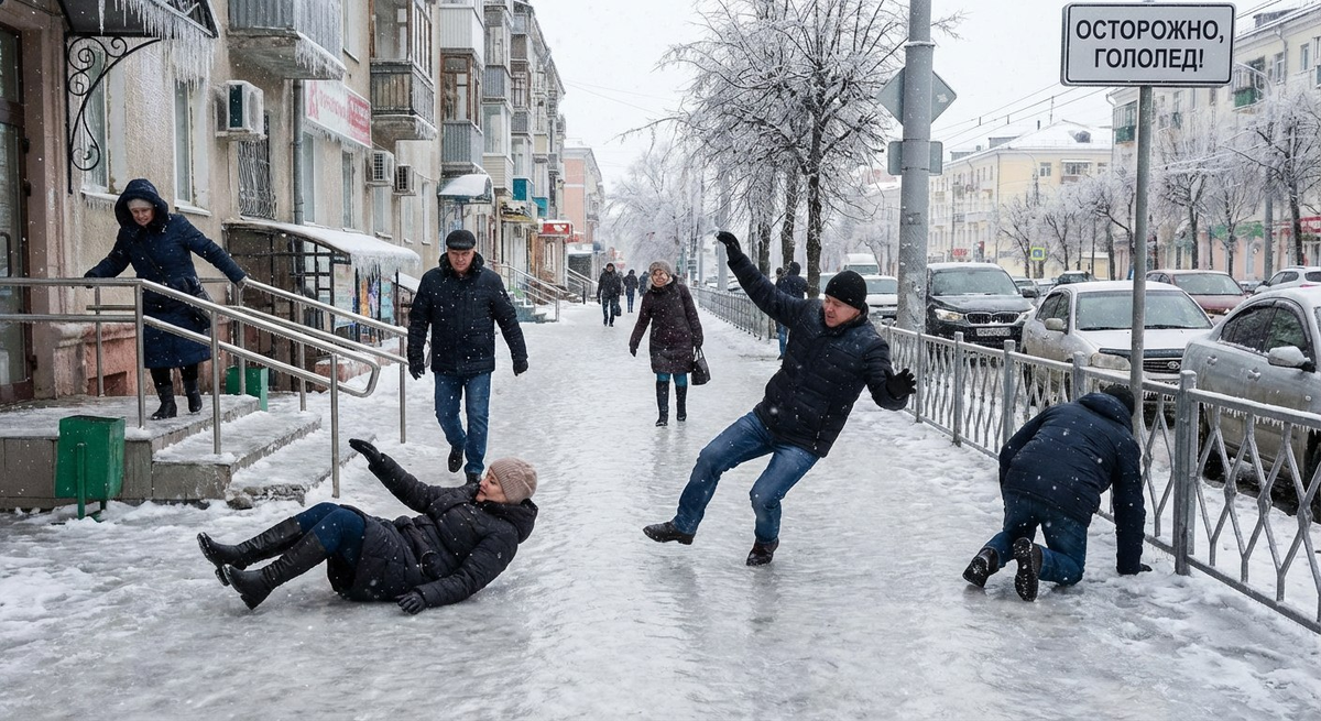Снежные сюрпризы для южан. Фото: нейросеть