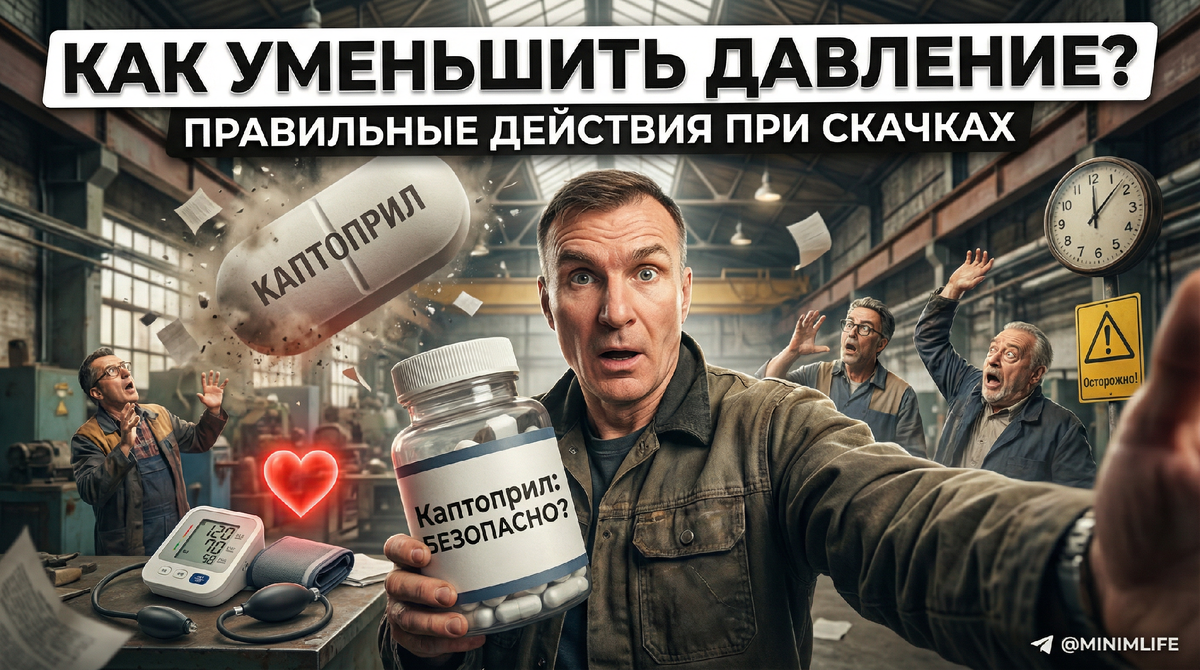 Каптоприл “под язык” при высоком давлении: почему это опасная идея